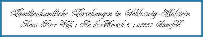 Familienkundliche Forschungen in Schleswig-Holstein